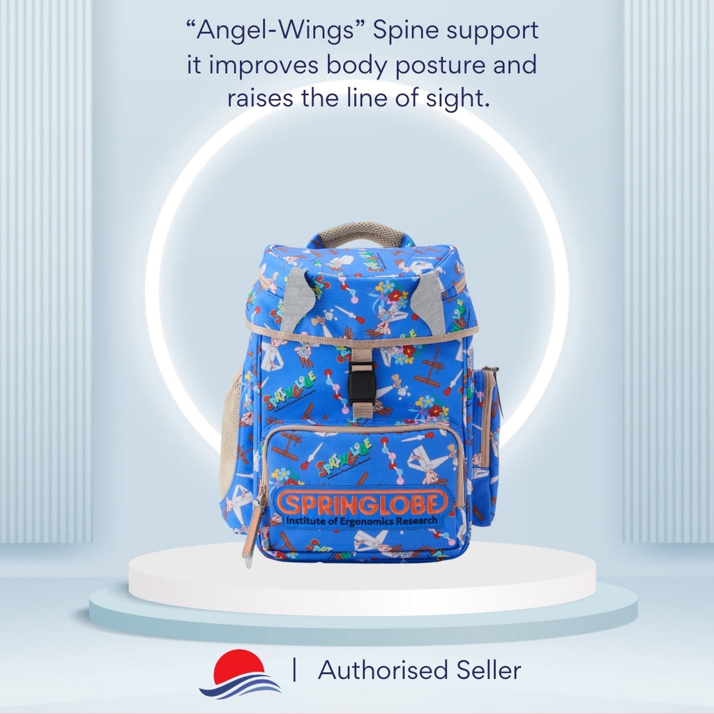 Seiban Springlobe school bag in Sax Scientist design