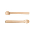 Two Hegen silicone infant spoons in taupe