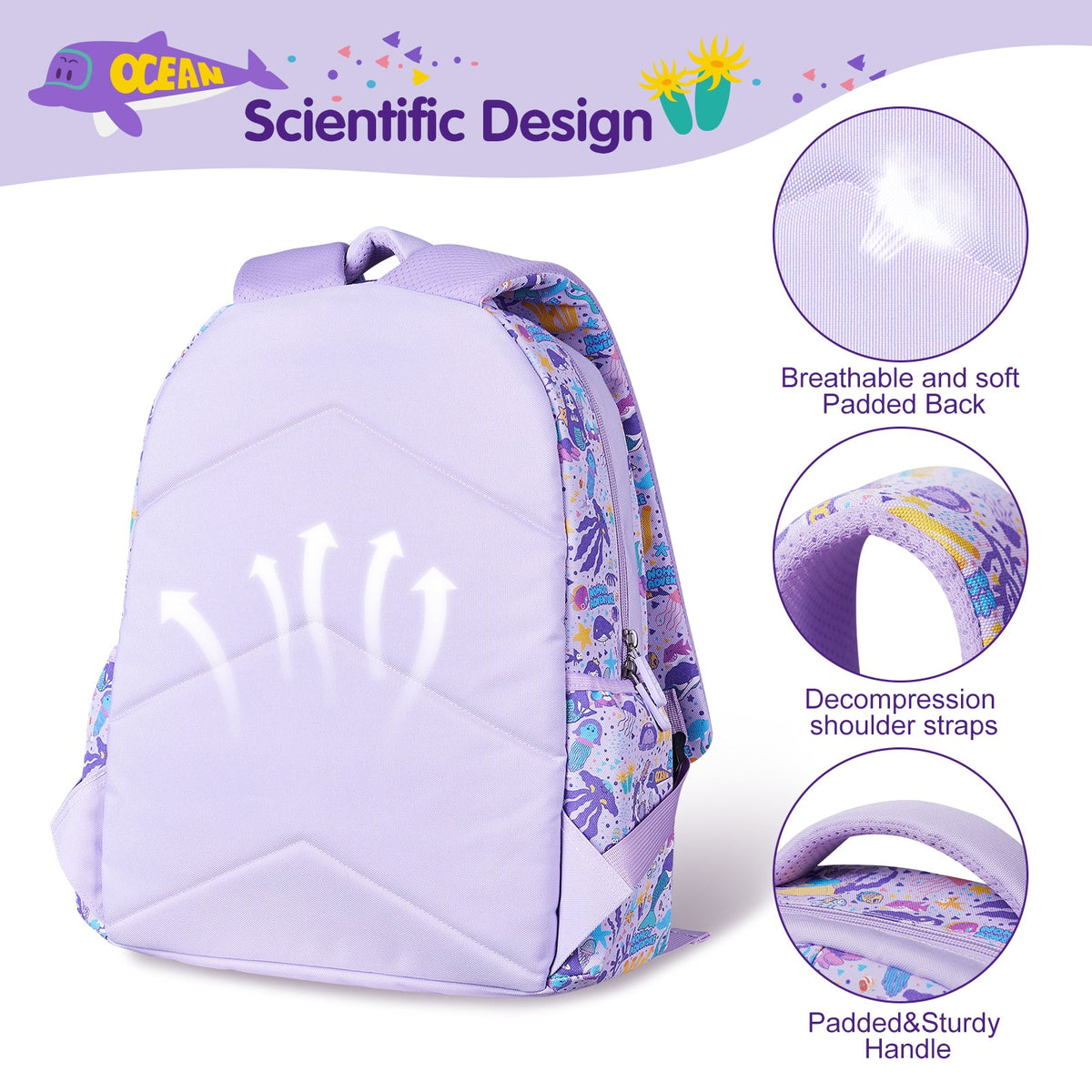Nohoo Pattern Print primary school backpack, photo 5
