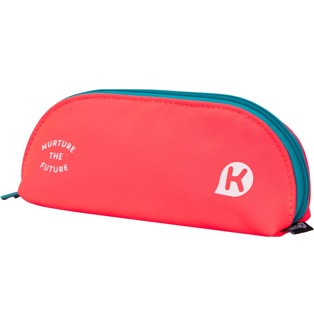 KAGS Izzy pouch pencil case in coral, photo 3