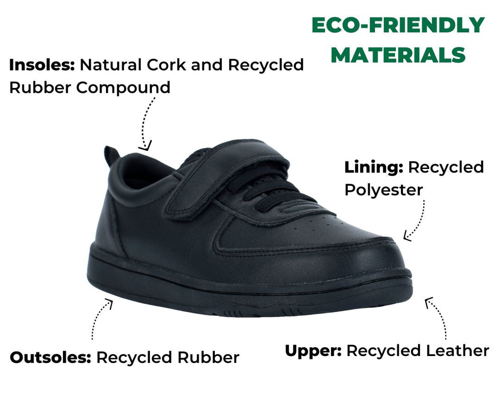 Light Treads Dash recycled leather kids school shoes, photo 3