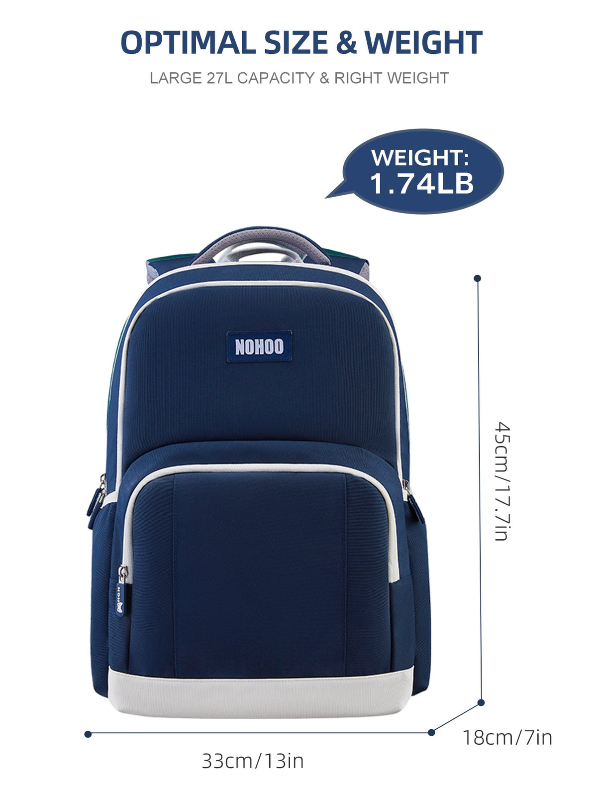 Nohoo Classic primary school backpack, photo 3