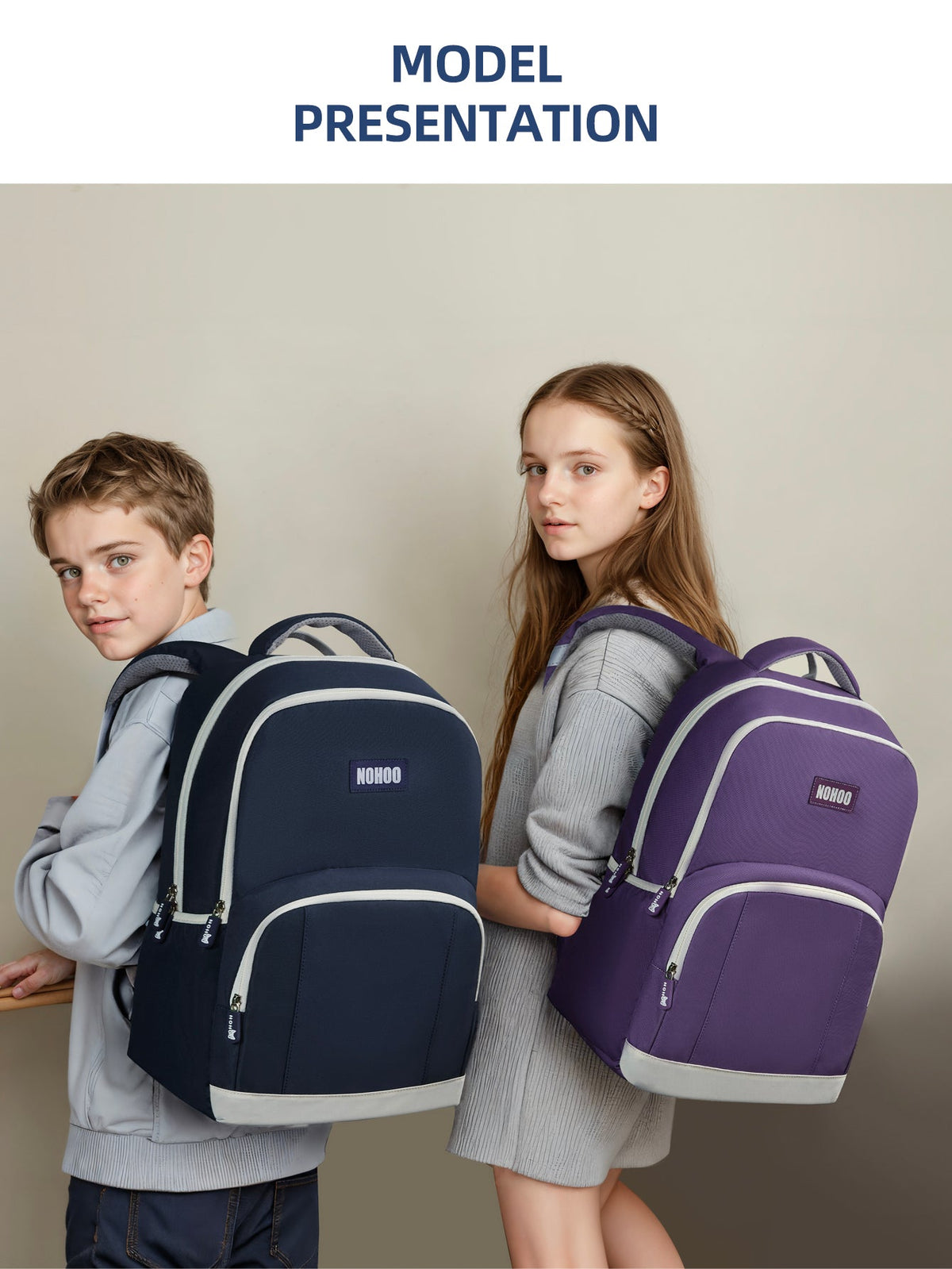 Nohoo Classic primary school backpack, photo 4