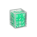 KARDIKO Diceski translucent 12mm D6 dice in green