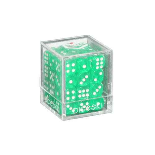KARDIKO Diceski translucent 12mm D6 dice in green