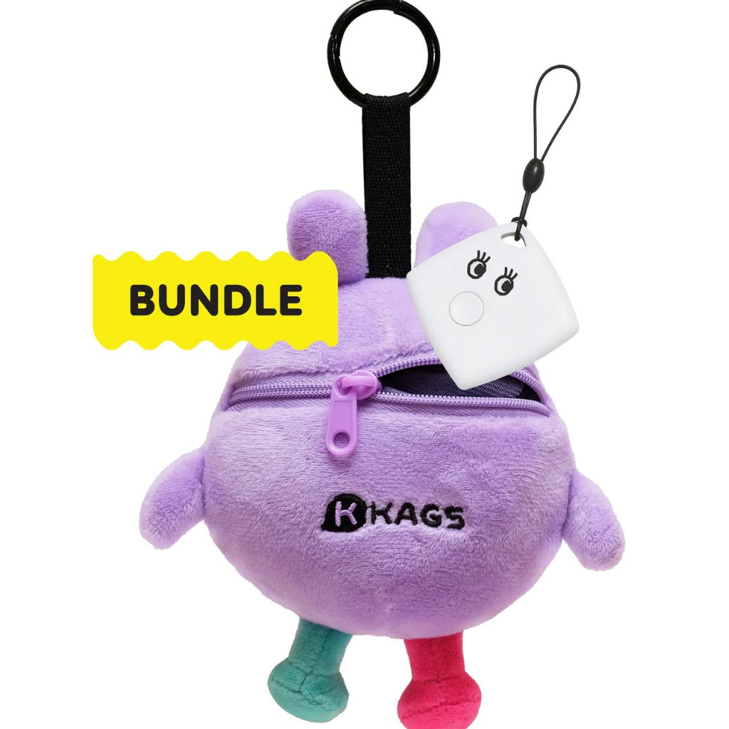 KAGS Locate Me Safe Buddy rabbit plush with tracker tag, photo 2
