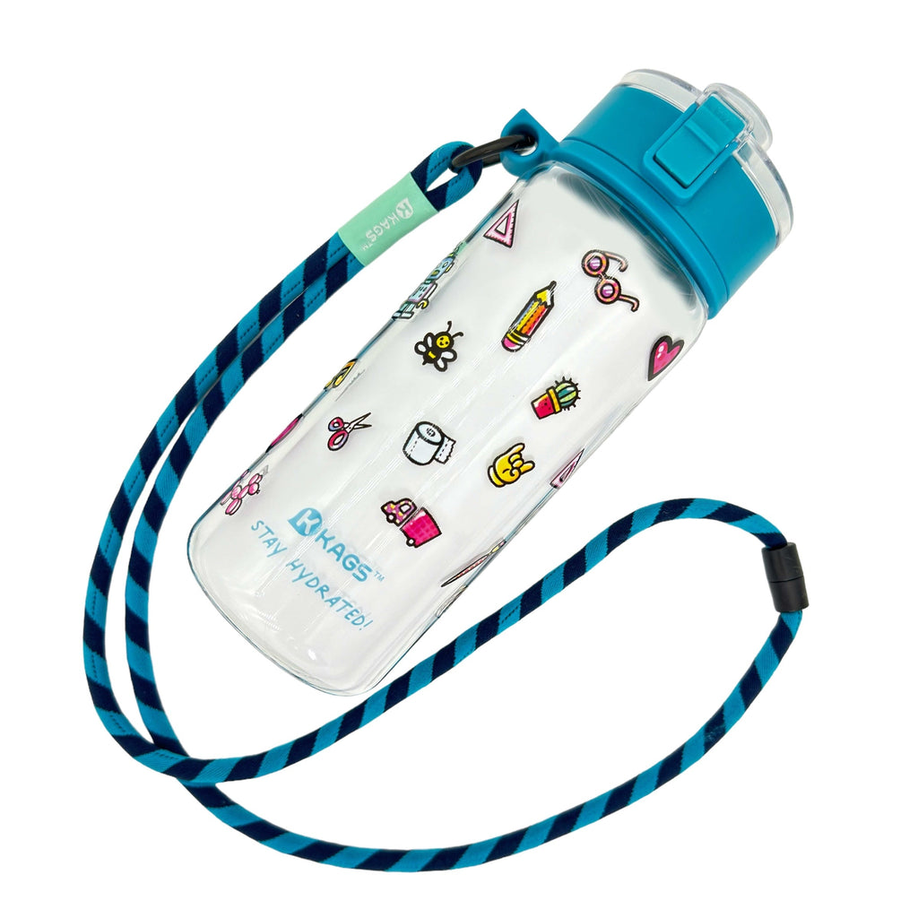 KAGS AquaRecharge 600ml Tritan water bottle, cartoon series, with crossbody strap, photo 12