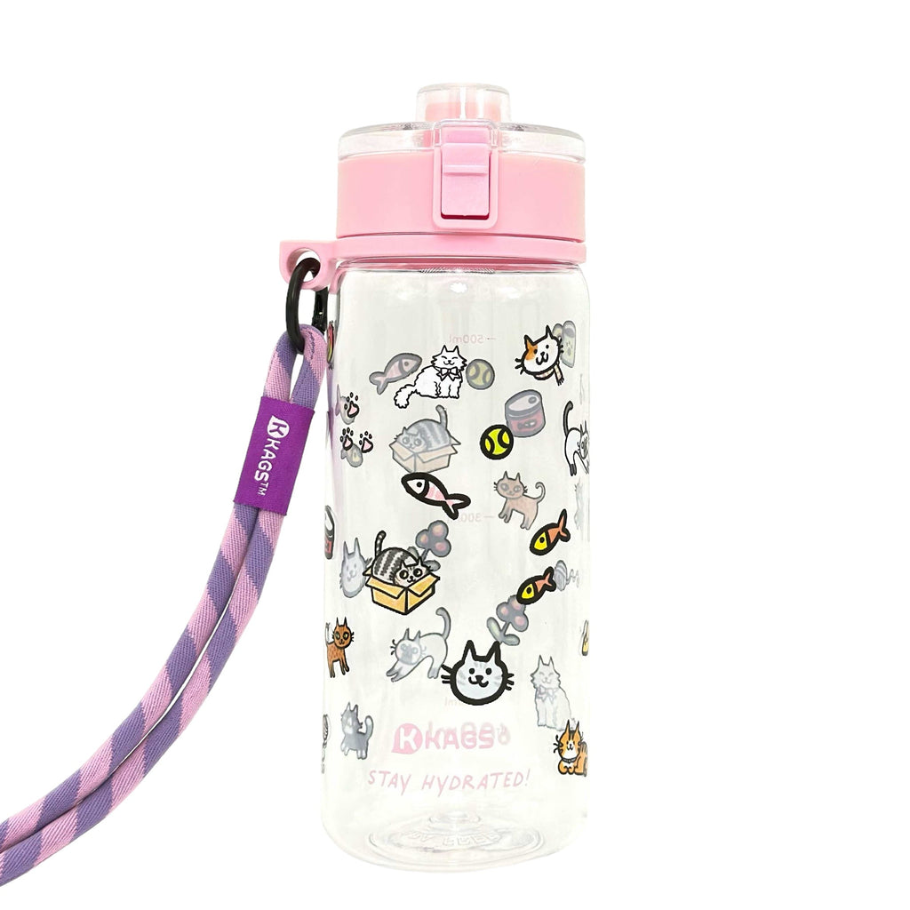KAGS AquaRecharge 600ml Tritan water bottle, cartoon series, with crossbody strap, photo 25