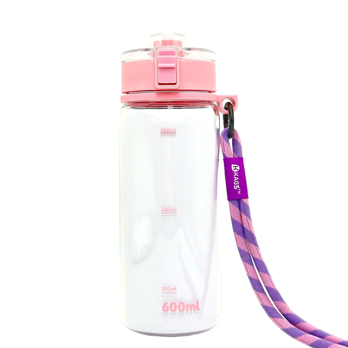 KAGS AquaRecharge 600ml Tritan water bottle, colour series, with crossbody strap, photo 33