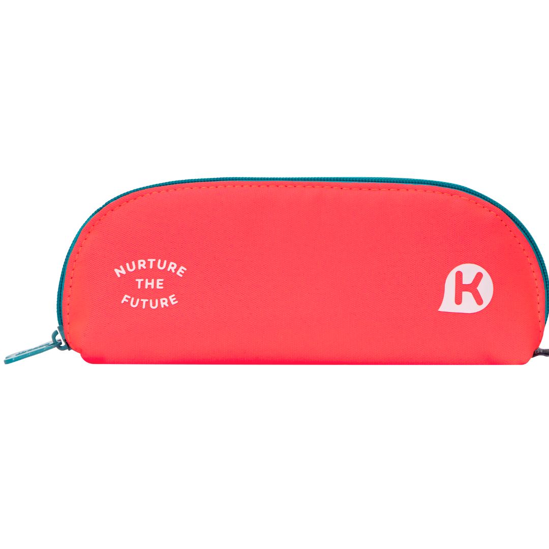 KAGS Izzy pouch pencil case in coral, photo 2