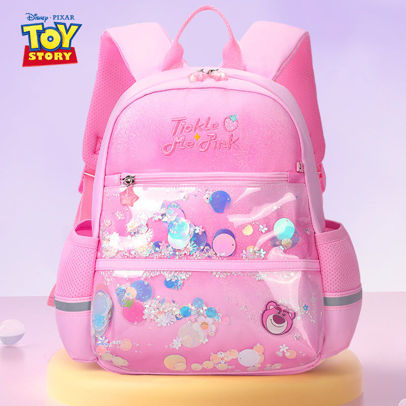 Disney Lotso school bag in Tickle Me Pink
