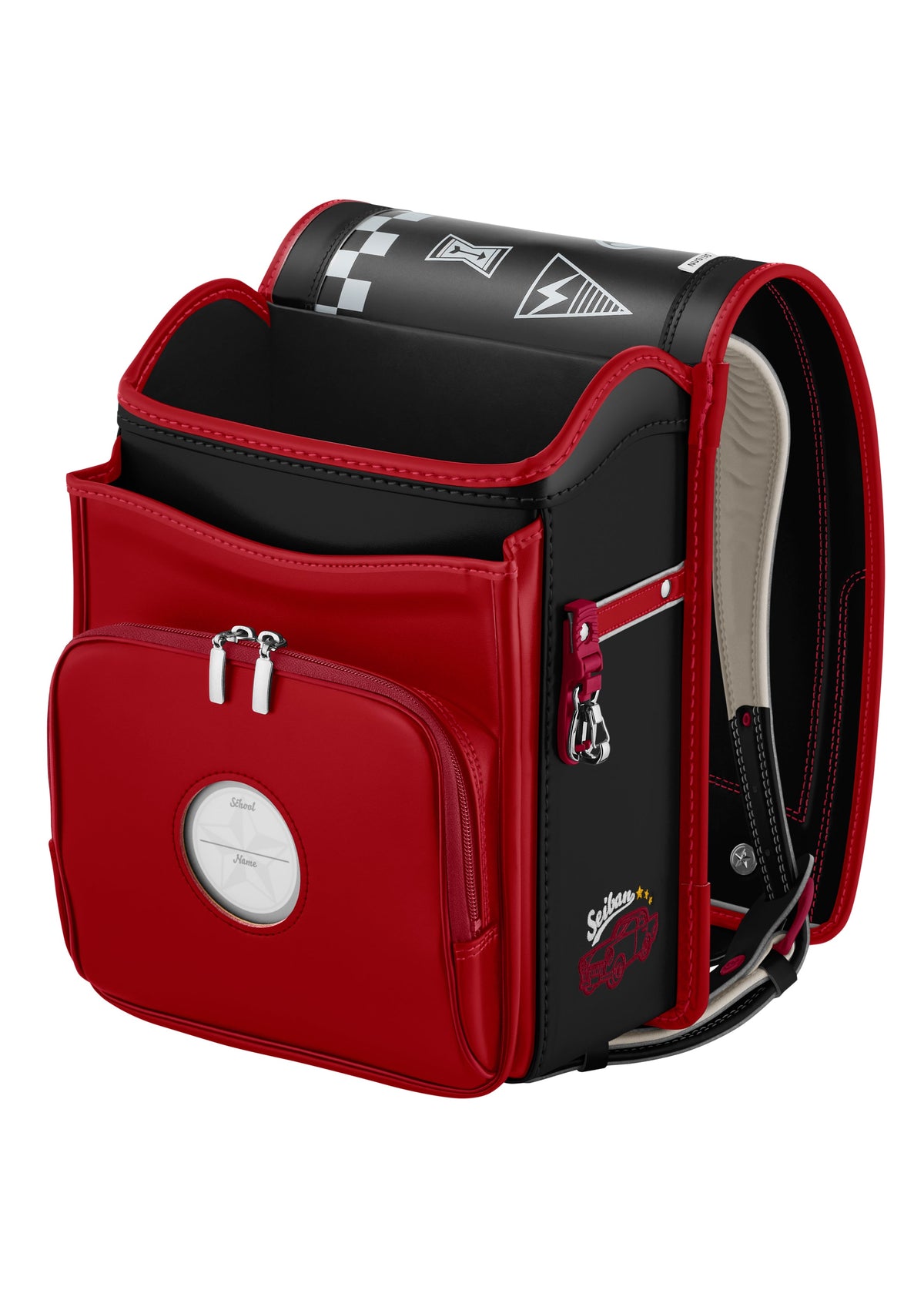 Seiban V2 Randoseru in black x carmine red, photo 2
