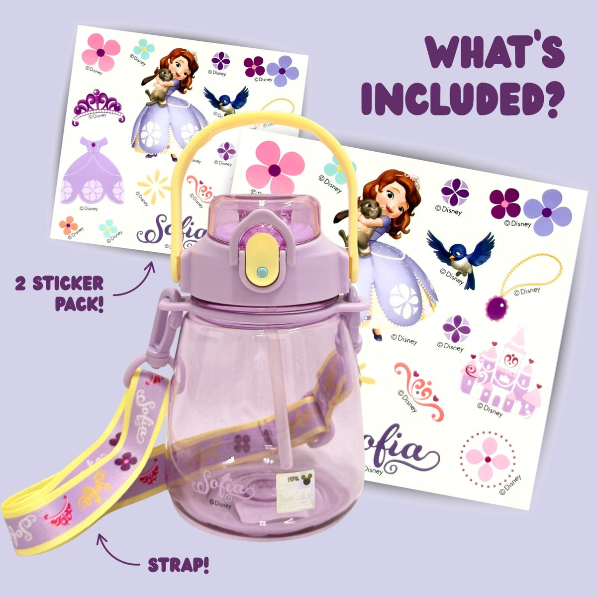 Disney Princess Sofia and Marvel Super Heroes 450ml Tritan water bottles, photo 12