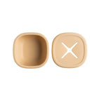 Hegen silicone suction bowl with snack lid in taupe