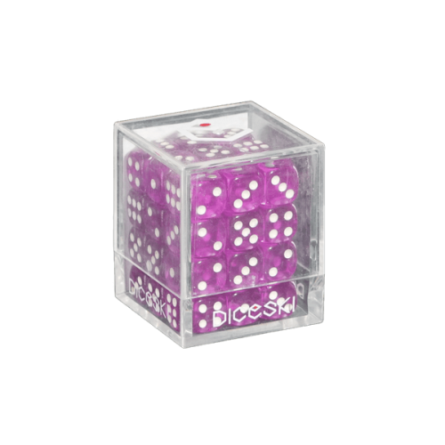 KARDIKO Diceski translucent 12mm D6 dice in purple