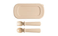 Hegen multi-stage fork and spoon with case in taupe