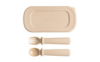 Hegen multi-stage fork and spoon with case in taupe