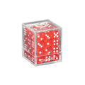 KARDIKO Diceski translucent 12mm D6 dice in red