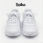 Spike white lace-up kids school shoes, photo 3
