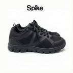 Spike black lace-up kids school shoes, photo 2