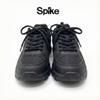 Spike black lace-up kids school shoes, photo 3