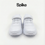 Spike white kids school shoes with Velcro straps, photo 3