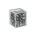 KARDIKO Diceski translucent 12mm D6 dice in black