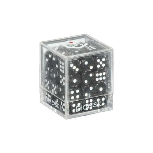 KARDIKO Diceski translucent 12mm D6 dice in black