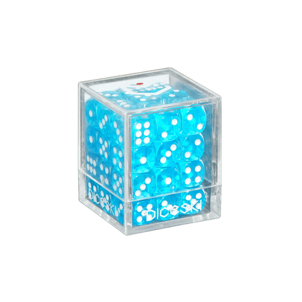 KARDIKO Diceski translucent 12mm D6 dice in teal