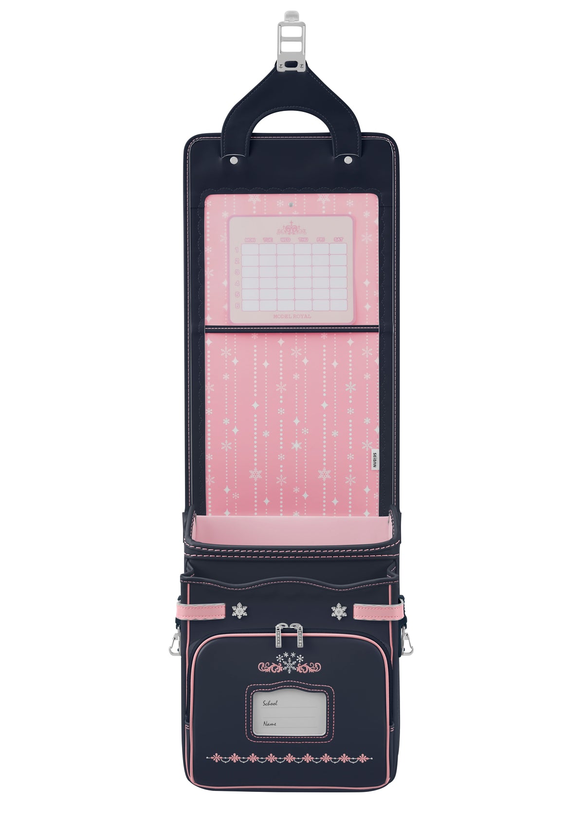 Seiban Royal Crystal Randoseru in navy x baby pink, photo 4