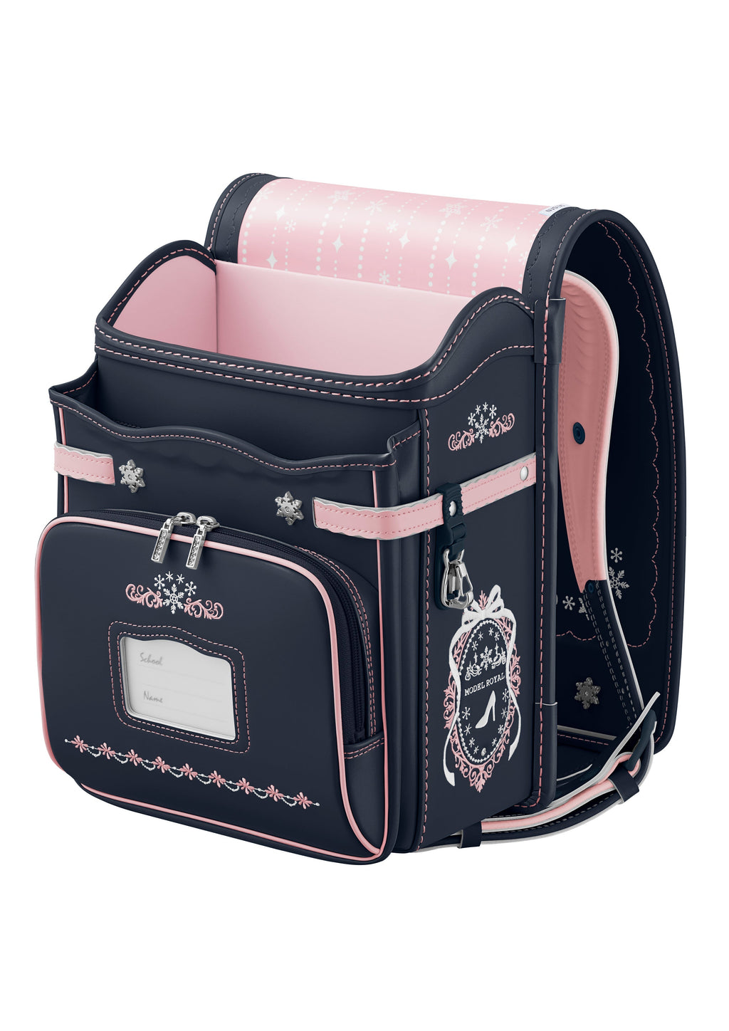 Seiban Royal Crystal Randoseru in navy x baby pink, photo 2