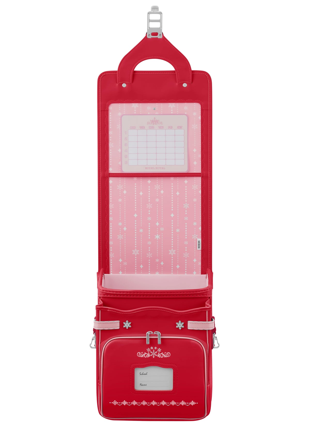 Seiban Royal Crystal Randoseru in vivid pink x baby pink, photo 3