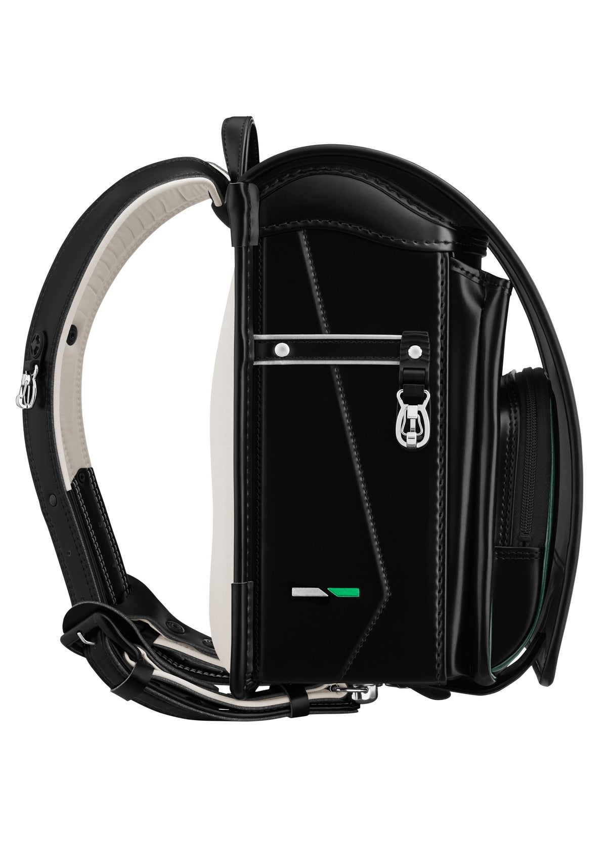 Seiban Royal Urban Randoseru in black x forest green, photo 4