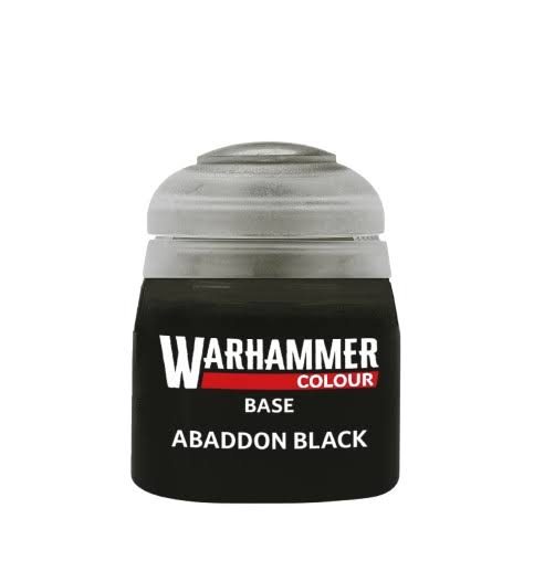 Citadel Base paint pot, Abaddon Black, 12ml