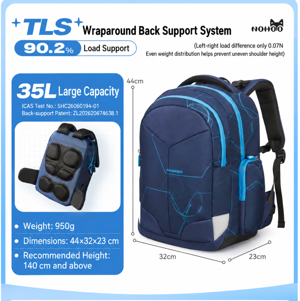 Nohoo Star Academy Max 35L school backpack, photo 2