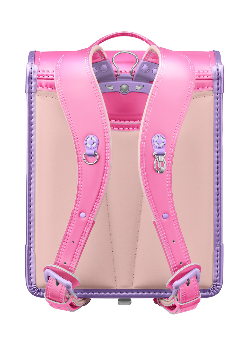 Seiban Yourmate Shiny Pop Randoseru in pearl pink x pearl purple, photo 4